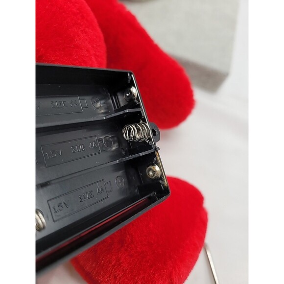 Vintage Smile Happy Face Giggle Plush Red With  Santa Hat 12" NOT WORKING - Picture 14 of 16